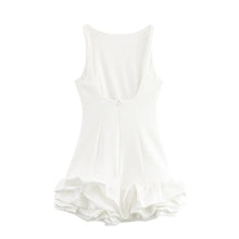 Load image into Gallery viewer, Elegant Sleeveless White Short Dress
