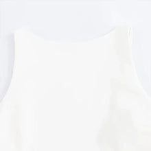 Load image into Gallery viewer, Elegant Sleeveless White Short Dress
