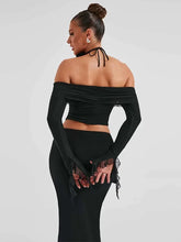 Load image into Gallery viewer, Lace-Up Backless Skirt Set
