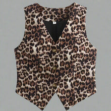 Load image into Gallery viewer, Leopard Print Suit Vests
