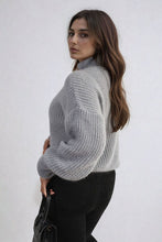 Load image into Gallery viewer, Buttons Long Sleeves Chunky Knit Top
