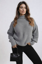 Load image into Gallery viewer, Buttons Long Sleeves Chunky Knit Top
