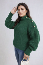 Load image into Gallery viewer, Buttons Long Sleeves Chunky Knit Top
