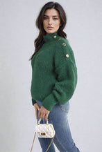 Load image into Gallery viewer, Buttons Long Sleeves Chunky Knit Top
