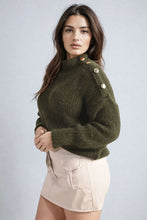 Load image into Gallery viewer, Buttons Long Sleeves Chunky Knit Top
