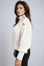 Load image into Gallery viewer, Buttons Long Sleeves Chunky Knit Top
