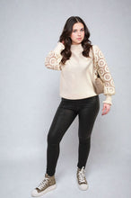 Load image into Gallery viewer, High Neck Knit Crochet Sleeve Jumper
