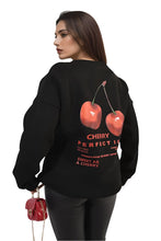 Load image into Gallery viewer, Cherry Printed Front and Back Design Oversized Knitted Jumper
