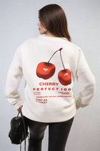 Load image into Gallery viewer, Cherry Printed Front and Back Design Oversized Knitted Jumper
