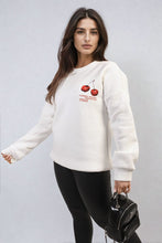 Load image into Gallery viewer, Cherry Printed Front and Back Design Oversized Knitted Jumper
