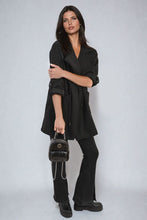 Load image into Gallery viewer, Roll Tab Sleeve Drawstring Waist Open Front Trench Coat Jacket
