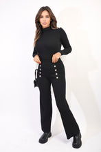 Load image into Gallery viewer, Knitted High Neck Long Sleeve Top &amp; Wide Leg Trouser Co-ord Set
