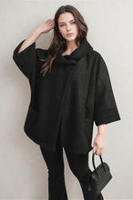 Load image into Gallery viewer, Cowl Neck Oversized Cape Jacket
