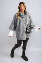 Load image into Gallery viewer, Cowl Neck Oversized Cape Jacket
