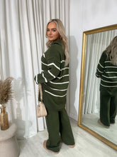 Load image into Gallery viewer, Loose Striped Knitted Top and Trouser Co-ord Set
