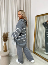 Load image into Gallery viewer, Loose Striped Knitted Top and Trouser Co-ord Set
