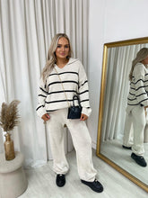 Load image into Gallery viewer, Loose Striped Knitted Top and Trouser Co-ord Set
