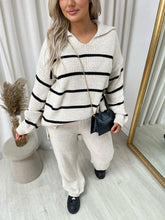 Load image into Gallery viewer, Loose Striped Knitted Top and Trouser Co-ord Set
