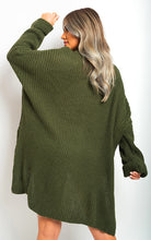 Load image into Gallery viewer, High Neck Oversized Long Sleeve Knitted Jumper
