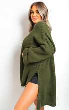 Load image into Gallery viewer, High Neck Oversized Long Sleeve Knitted Jumper
