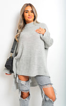 Load image into Gallery viewer, High Neck Oversized Long Sleeve Knitted Jumper
