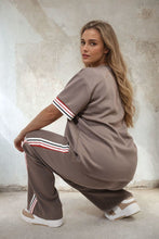 Load image into Gallery viewer, Contrast Stripe Top and Wide Leg Trouser Co-ord Set
