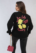 Load image into Gallery viewer, Lemon Graphic Long Sleeve Knitted Jumper
