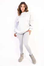 Load image into Gallery viewer, Oversized Pocket Sweatshirt and Leggings Co-ord Set
