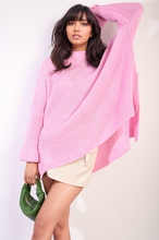 Load image into Gallery viewer, High Neck Oversized Long Sleeve Knitted Jumper
