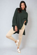 Load image into Gallery viewer, High Neck Oversized Long Sleeve Knitted Jumper
