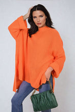 Load image into Gallery viewer, High Neck Oversized Long Sleeve Knitted Jumper
