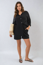 Load image into Gallery viewer, Oversized Button Front Shirt and Shorts Co-ord Set
